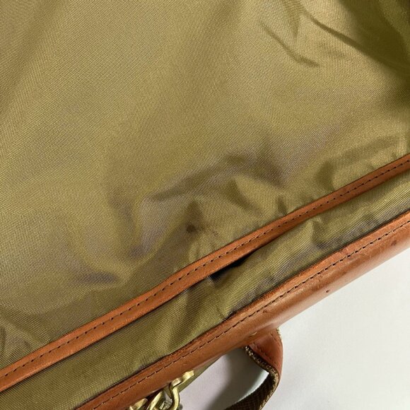 Vtg Hartmann Hanging Garment Bag Nylon w/ Belting Leather Trim Luggage Travel - Picture 8 of 16